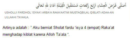 Islam Itu Indah Cara Shalat Isya Dan Niat Shalat Isya