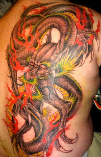 Backbody Dragon Tattoo Design - Thailand Tattoo