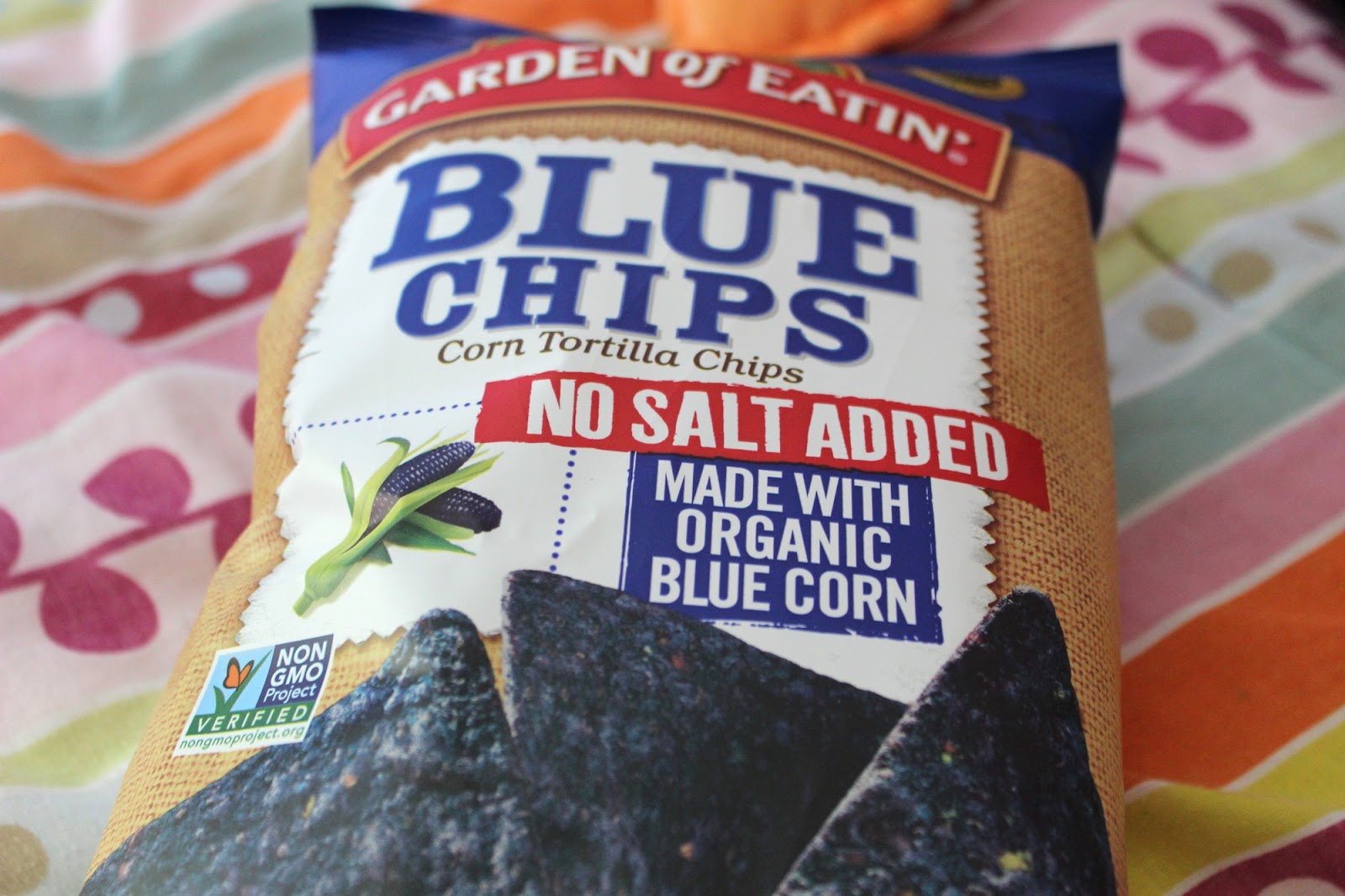 Healthy Snack Blue Chips & Peach Mango Salsa Gina Alyse Healthy