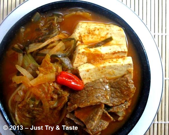 Kimchi Jjigae Sup Kimchi Dengan Daging Sapi Just Try Taste