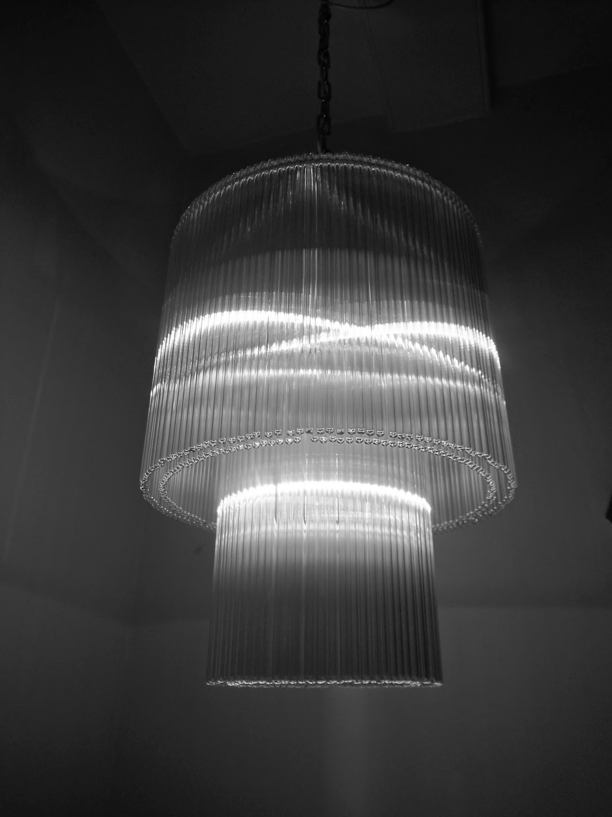 20thcenturycollectables Co Uk This Item Is Now Sold Delightful 2 This Item Is Now Sold Delightful 2 Tier Chandelier Of 1960s 1970s Vintage Italian Fine Glass S Hung On A Contemporary Stainless Steel Frame