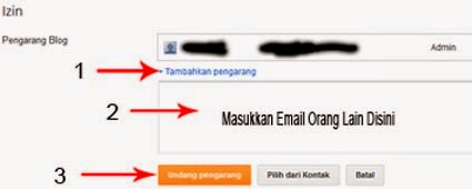 Mengundang Email Orang Menjadi Penulis Blog