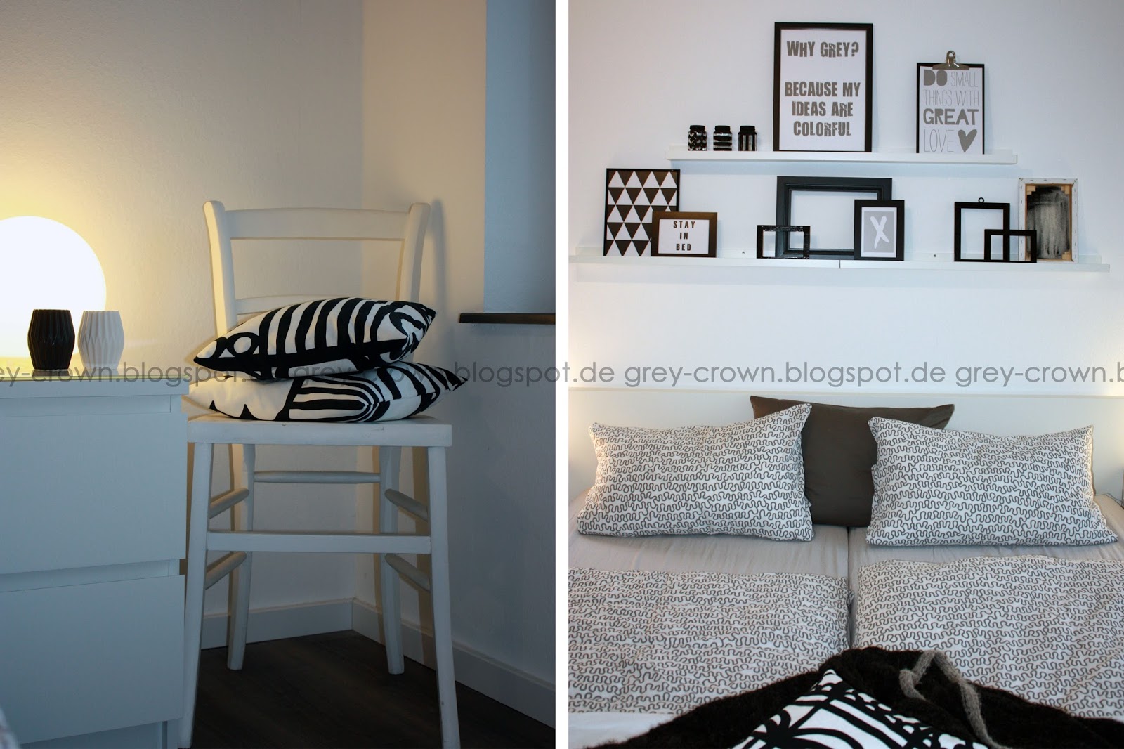 Grey crown: blick ins schlafzimmer