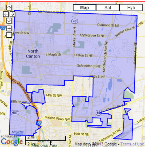 Stark County Zip Code Map Map