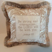 Joshua 1:9  tan/ivory/blush  14"