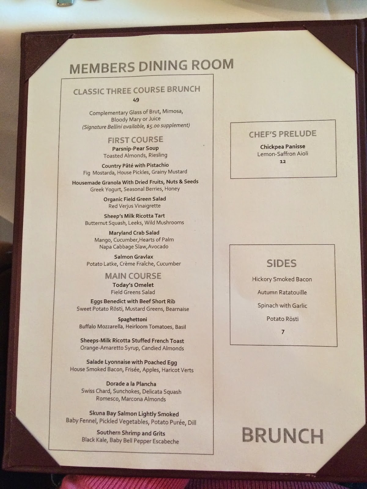 Brunch At The Members Dining Room Of The Metropolitan Museum Of Art