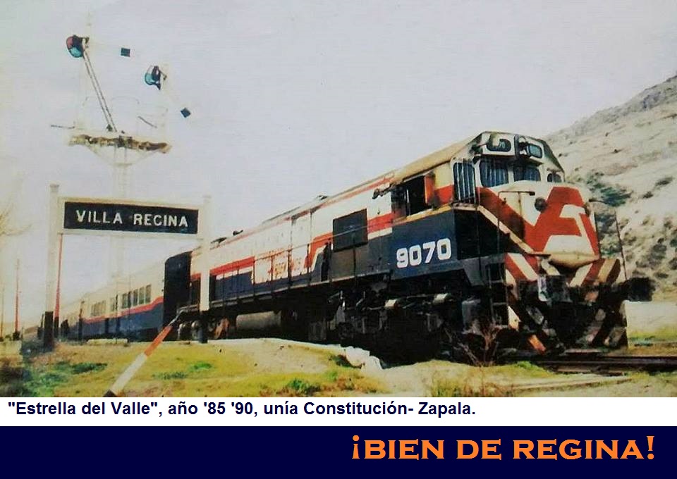 EL PASO DEL TREN "ESTRELLA DEL VALLE" POR ESTACIÓN VILLA REGINA.