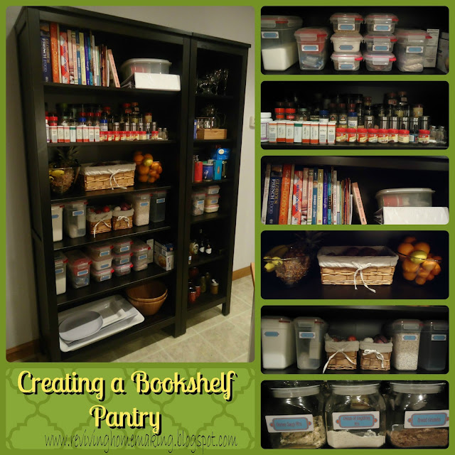 Reviving Homemaking Creating a Bookshelf Pantry