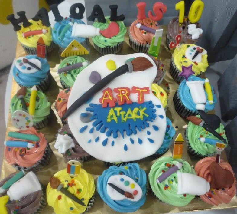 Art Attack Theme Cupcakes Indah Cakes