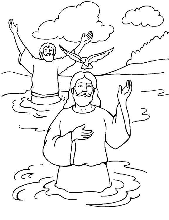 Imagenes Cristianas Para Colorear Bautismo De Jesus Para Colorear