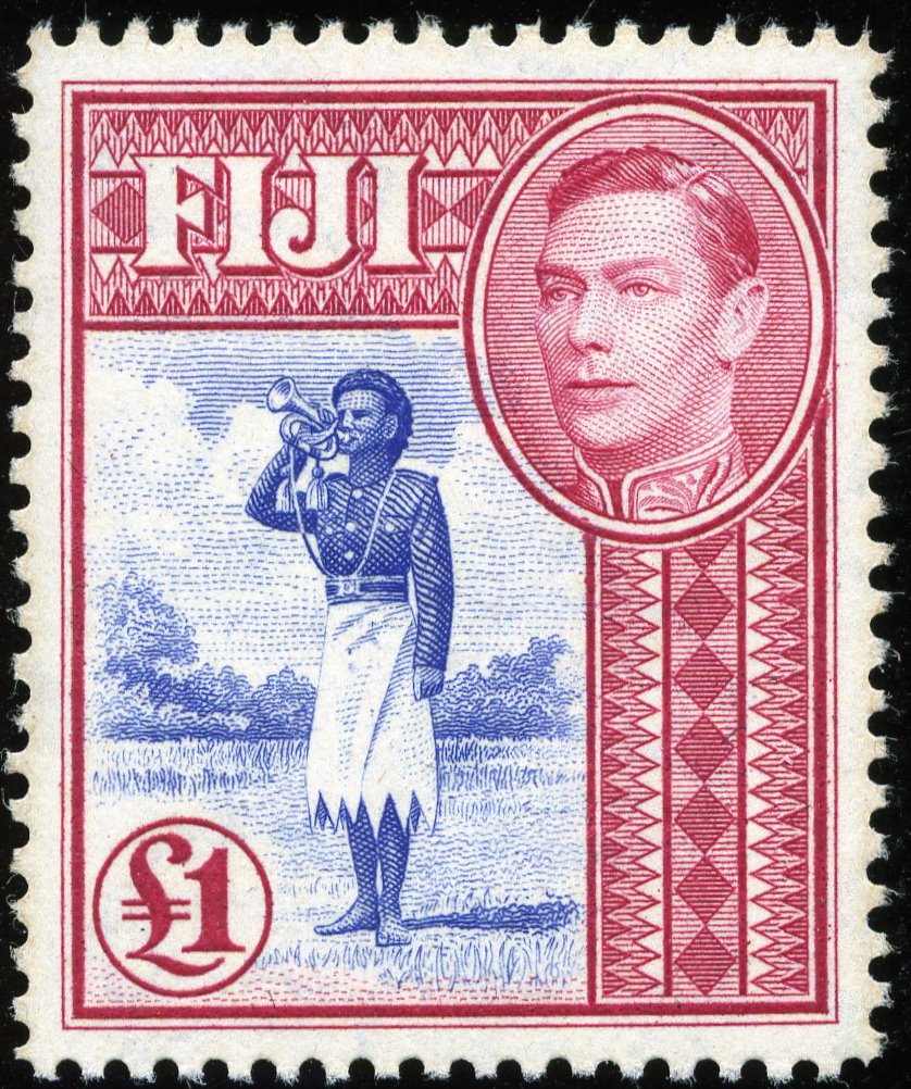 King VI Postage Stamps Fiji Stamps 1937 1951