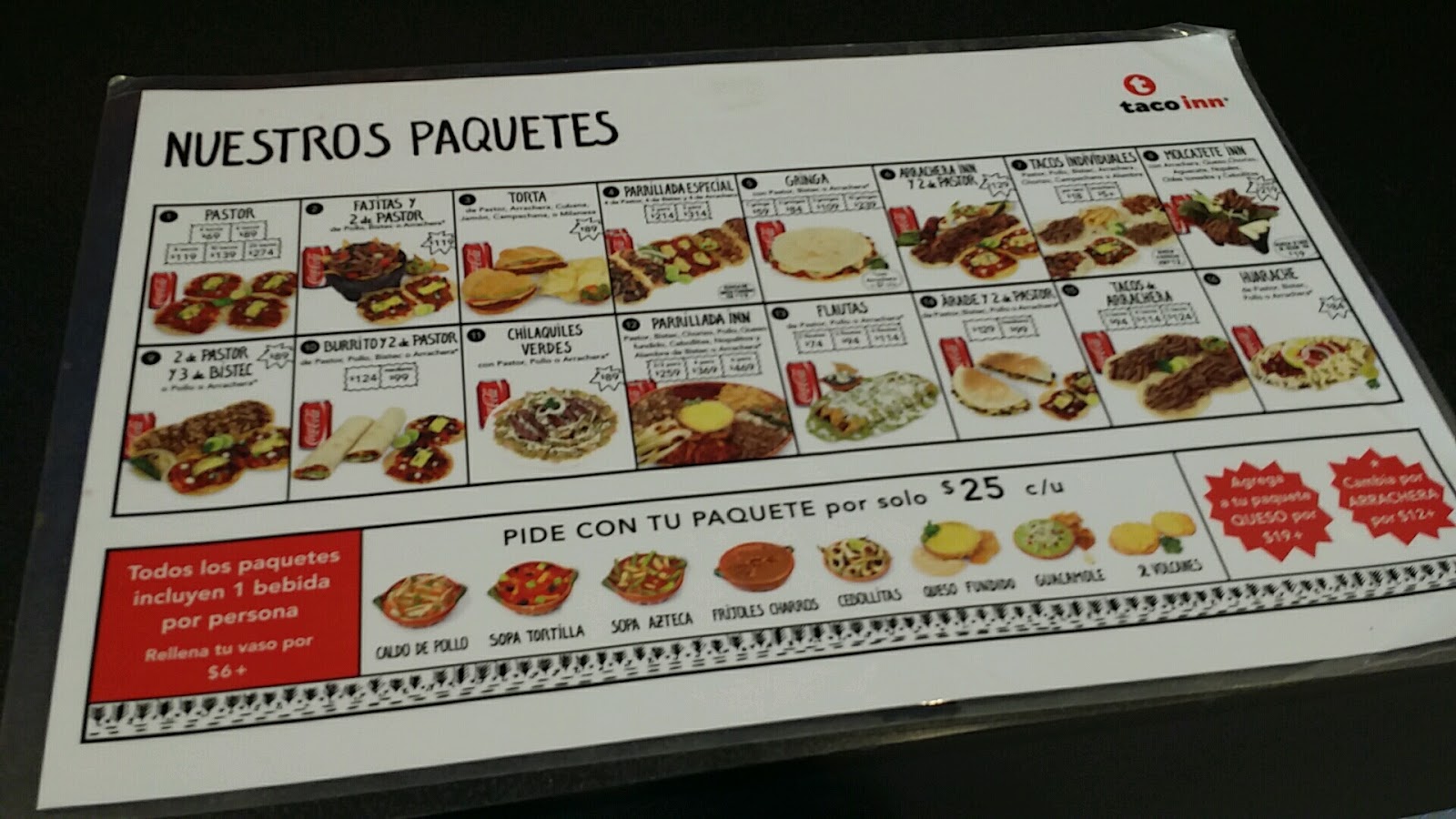 El Mundo del Taco Taco Inn los mejores tacos en paquete para comer con