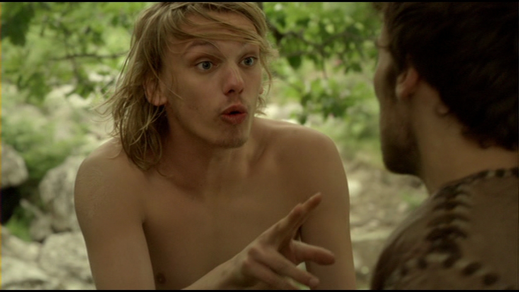 Jamie Campbell Bower - Shirtless, Barefoot & Naked in "Camelot&quo...