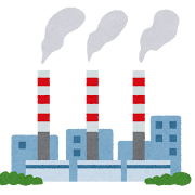 火力発電所のイラスト