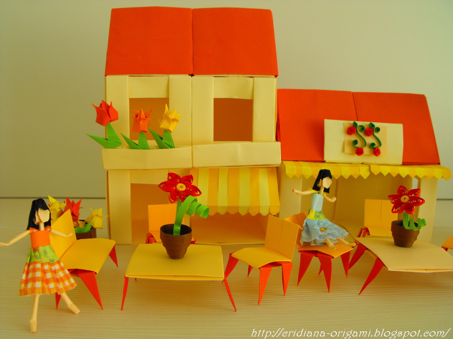 Clara's Paper Garden Origami village I
