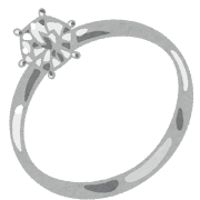 ダイヤモンドリング・結婚指輪のイラスト