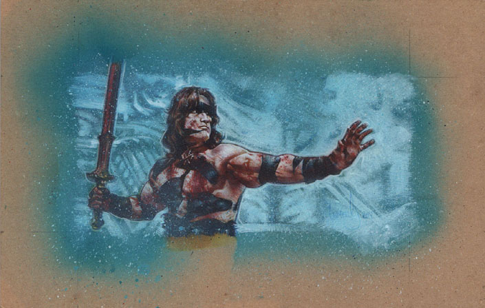 Arnold Schwarzenegger as Conan, Original Artwork Copyright © 2013 Jeff Lafferty Arnold Schwarzenegger as Conan, Original Artwork Copyright © 2013 Jeff Lafferty