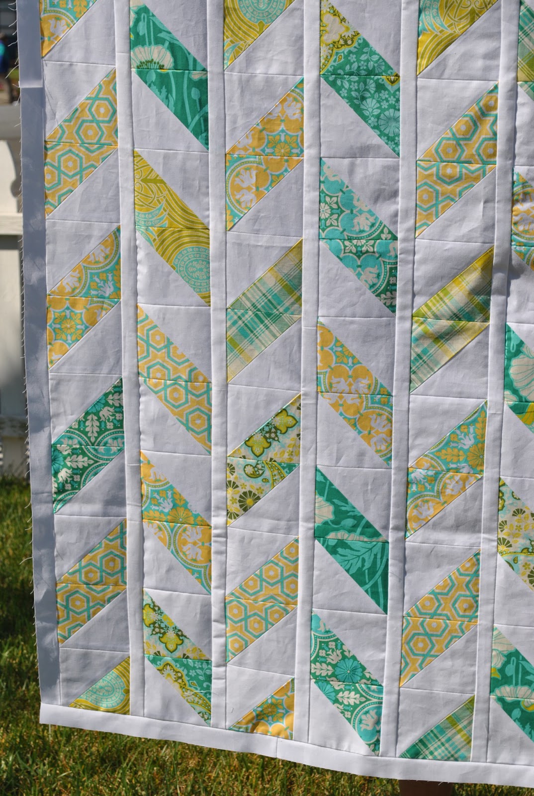 Sprightly Fabrics Lemon Lime Quilt Top