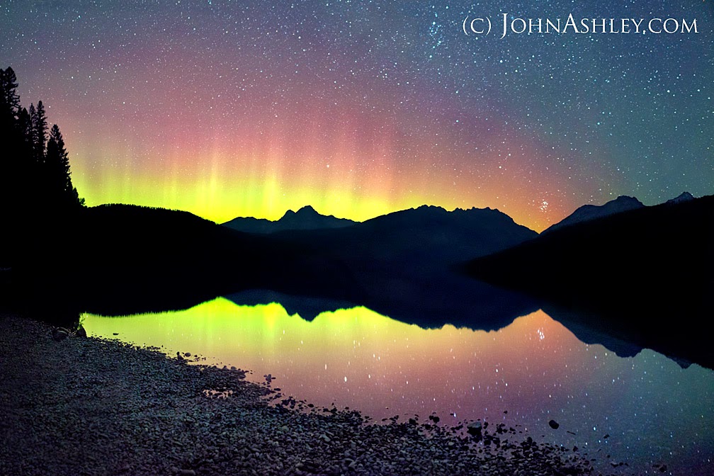 Northern lights over Kintla Lake (c) John Ashley Northern lights over Kintla Lake (c) John Ashley