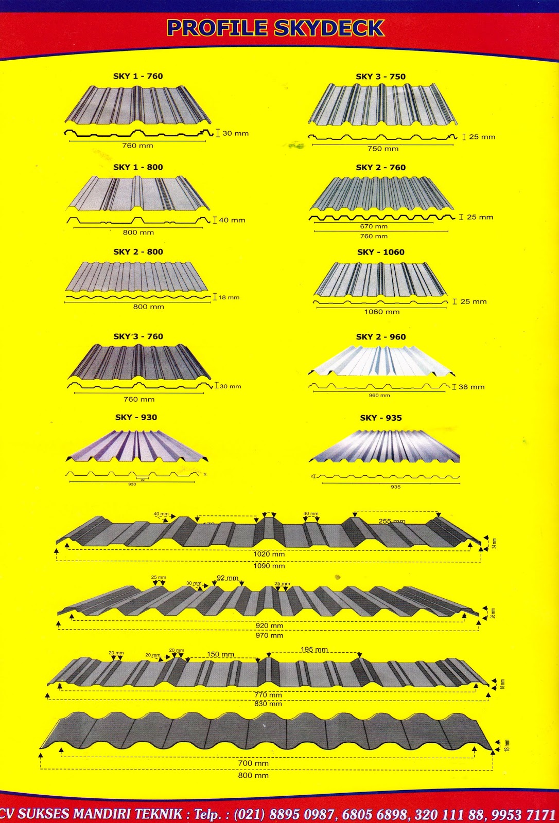 SUKSES MANDIRI TEKNIK HARGA ATAP SPANDEK, TRIMDEK