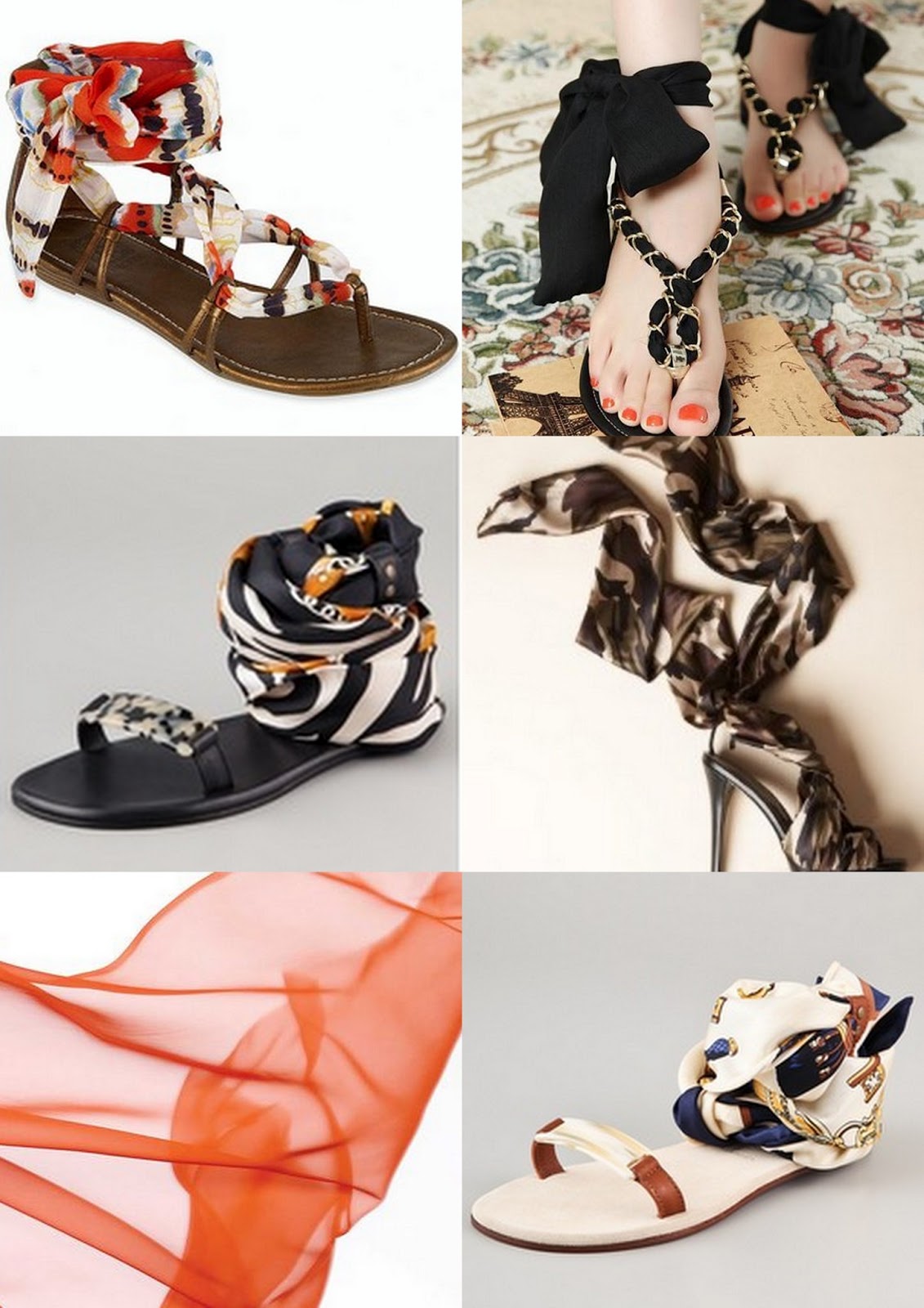 VLuxury DIY Luxury Inspiration Scarf sandals