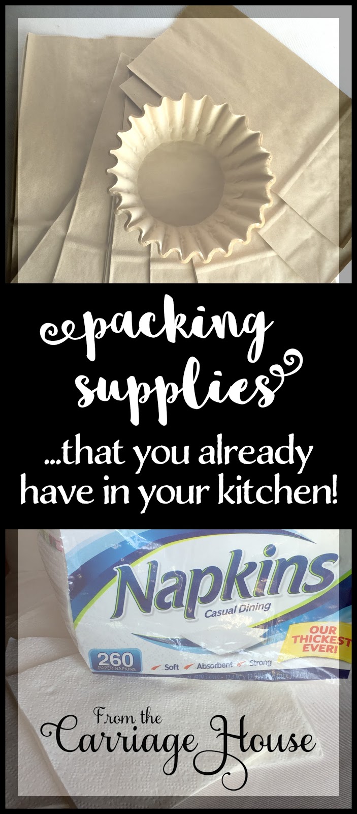 From the Carriage House Packing Supplies Found in the Kitchen