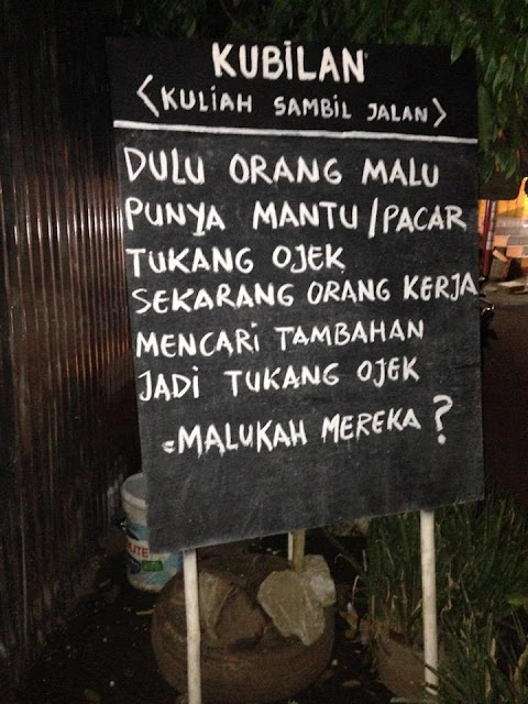Quotes Coretan Para Tukang Ojek Pangkalan ini Kliatannya Ngasal, tapi Ternyata Menginspirasi Banget!