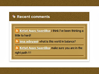 Recent Comments Widget on the Blog Sidebar