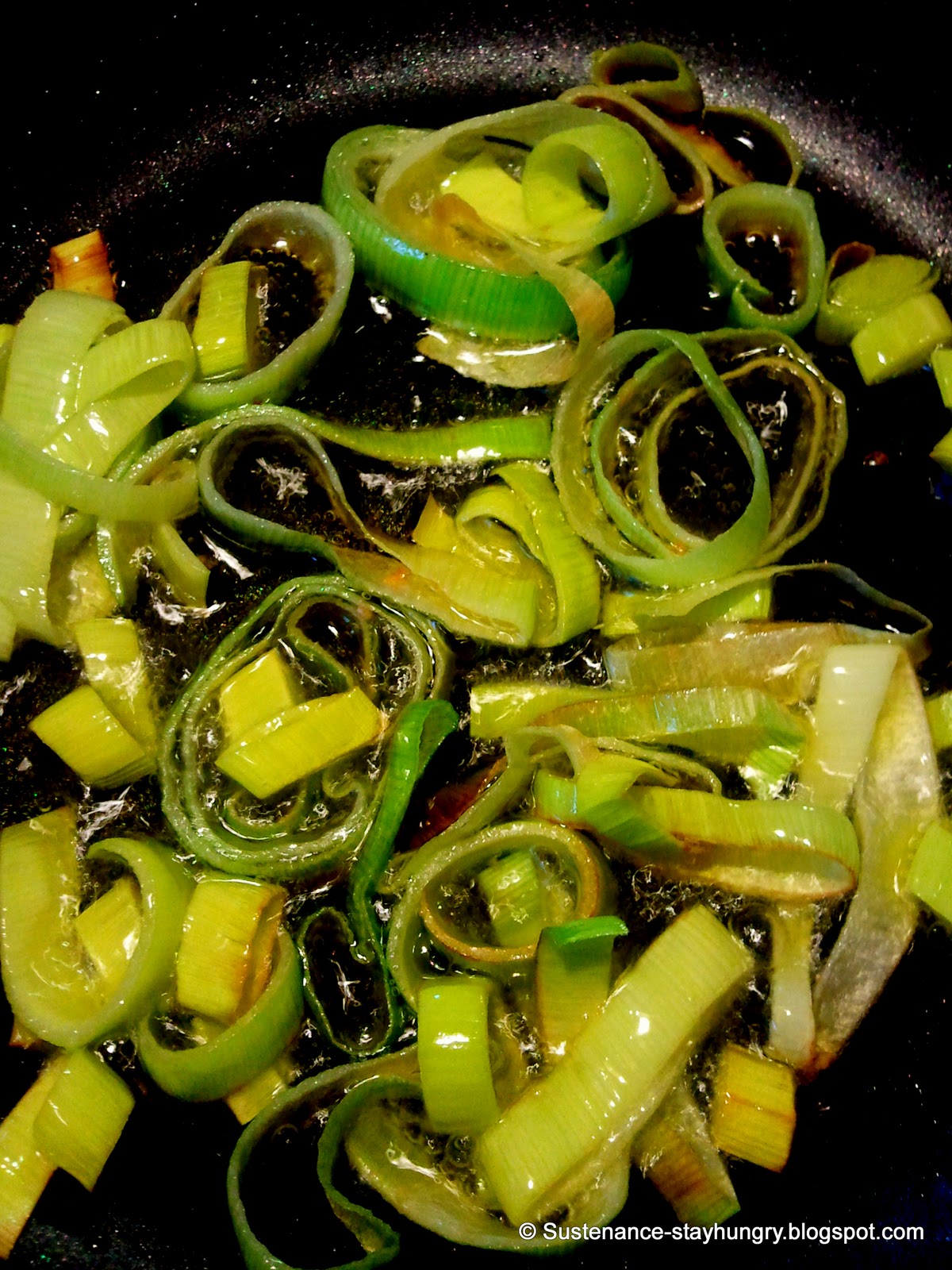.Sustenance. Buttered Green Beans with Leeks and Sliced Almonds