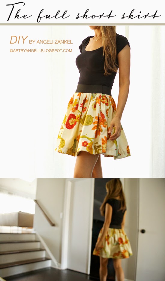 artbyangeli DIY Fashion Short full skirt by Angeli Zankel