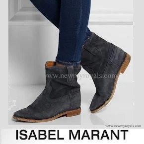 Crown Princess Mary Style ISABEL MARANT Suede Ankle Boots