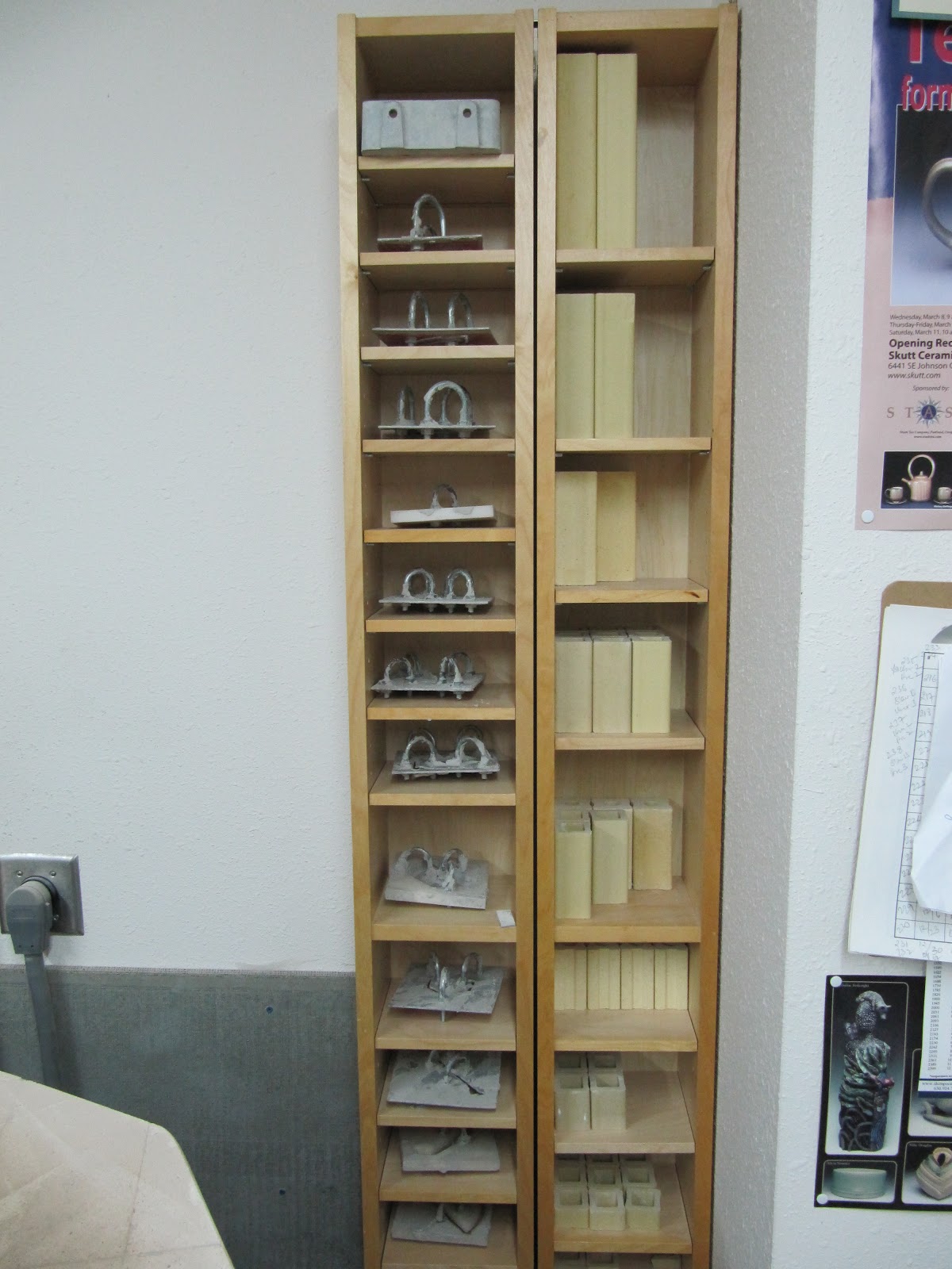 Creative with clay Pottery by Charan Sachar Extruder die storage and