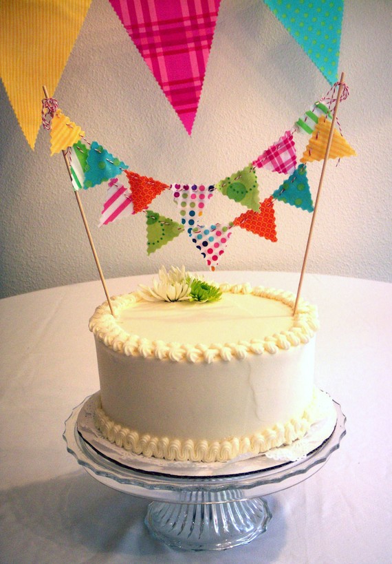 Bunting Cake Topper For Christening Bunting Cake Topper For Christening