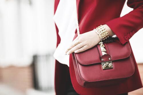 valentino red chain bag fashion