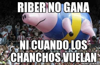 River no gana ni cuando los chanchos vuelan