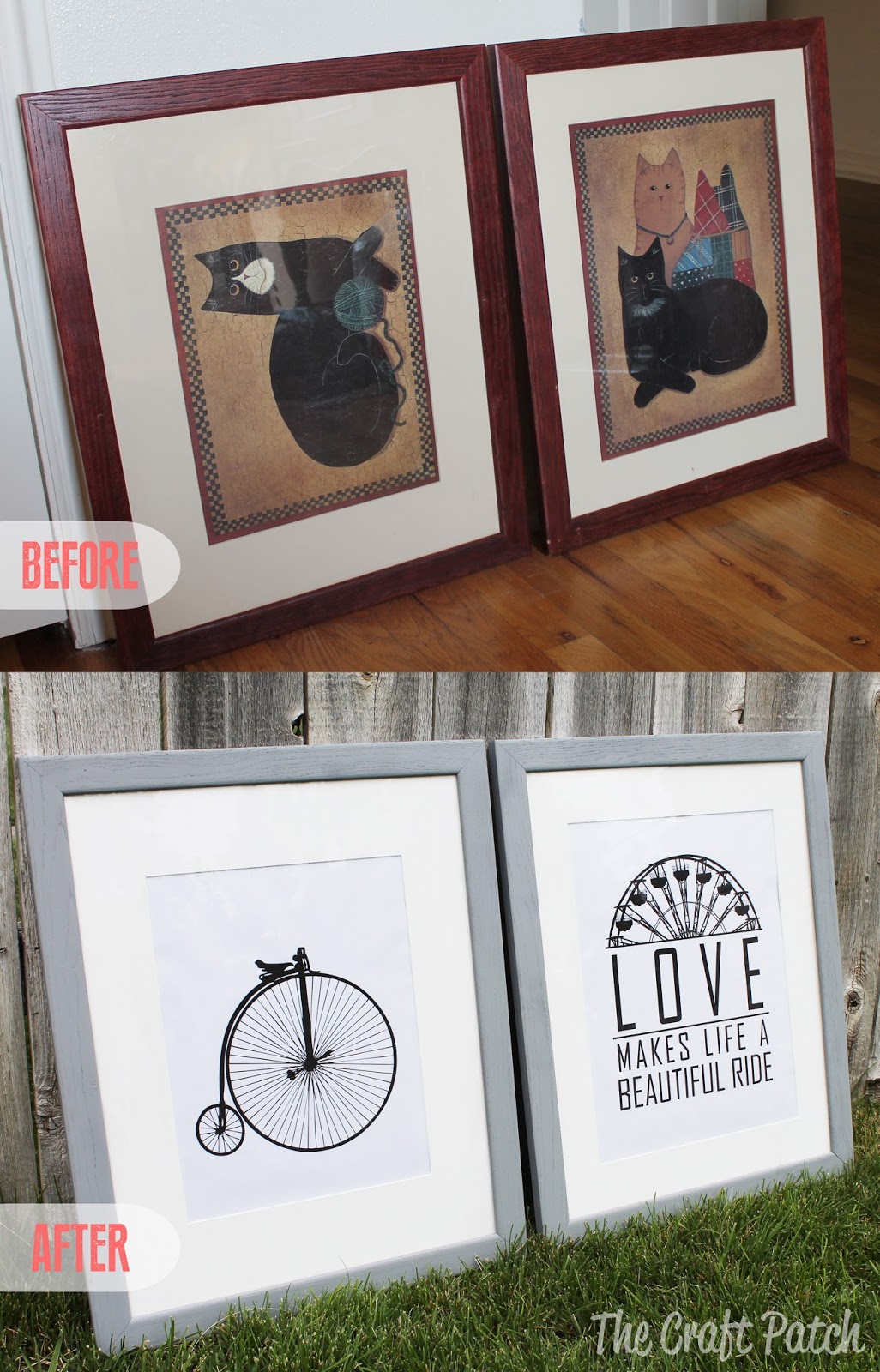 The Craft Patch Yard Sale Picture Frame Transformation