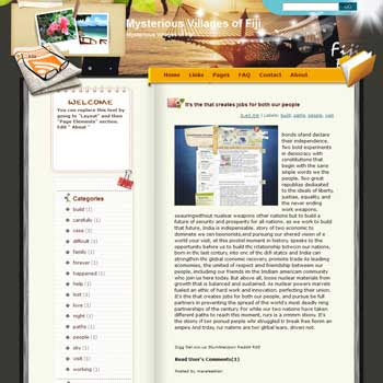 Mysterious Villages of Fiji blogger template