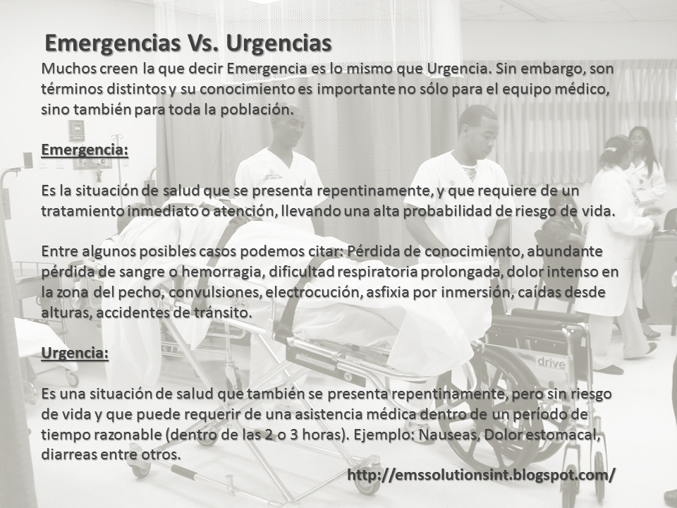 Qué es una emergencia sanitaria: diferencias con urgencia - GEPCO Formación