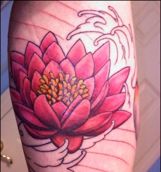 Tattoo Lotus Tattoo Lotus perna