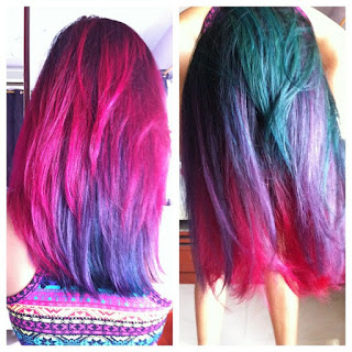 hair purple pink turquoise manic panic dye hard colors fast bottom dyed previously because still left there uploaded user