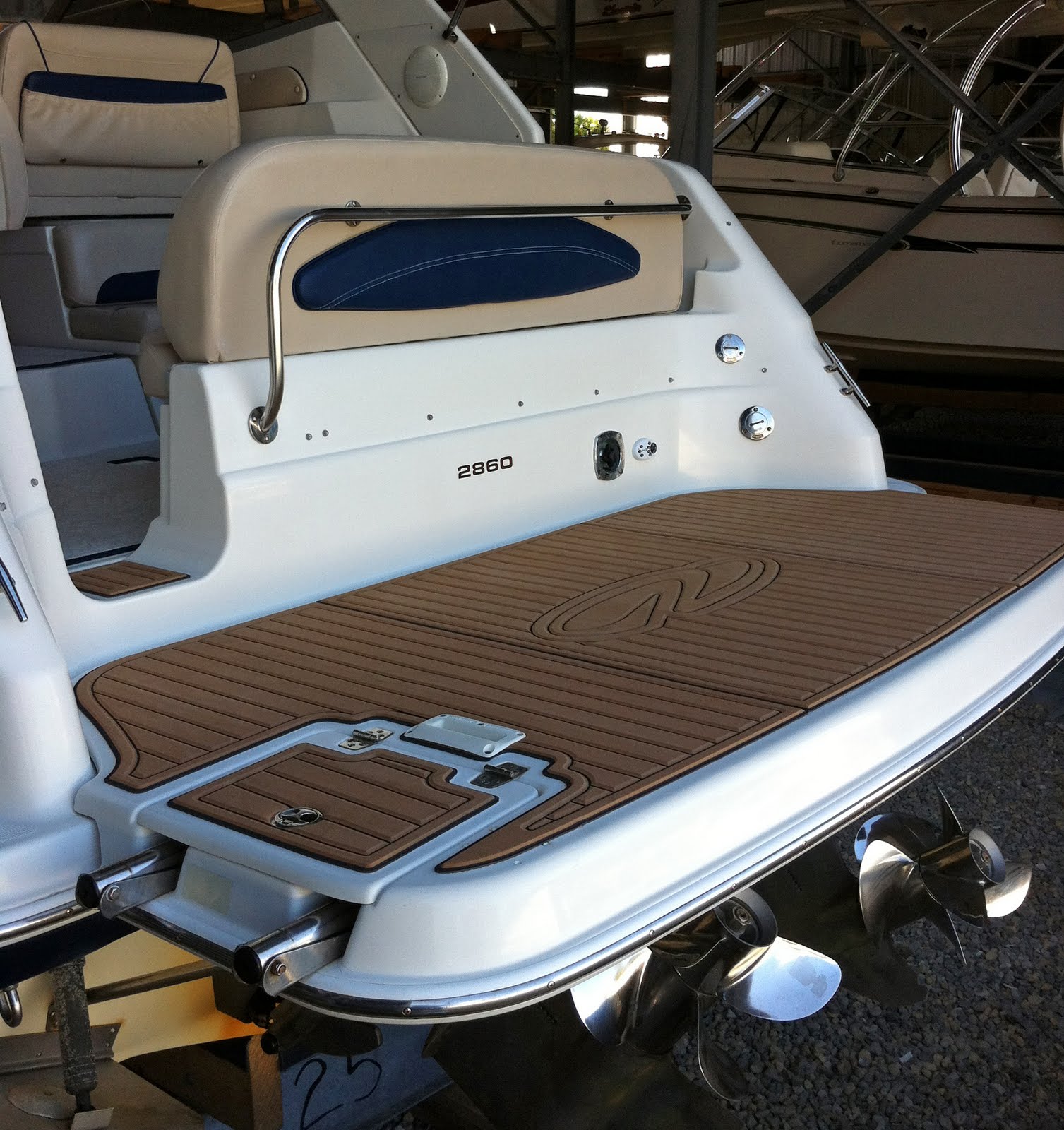 regal teak bracket 2002 seadek armstrong 2860 faux flexiteek sea marine engine brown done dek pads install customer featured boca