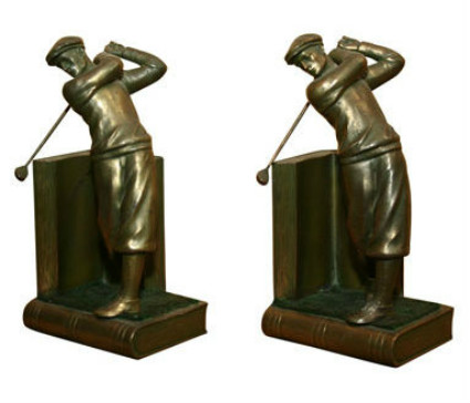 Pair of Bookends: Golfers Pair of Bookends: Golfers