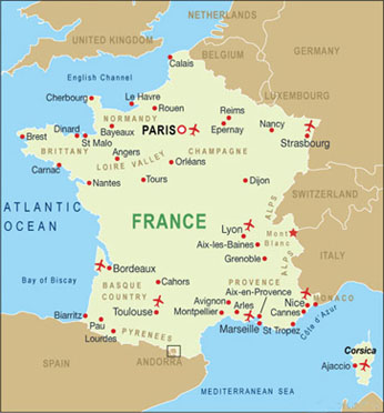 Carte de France Departement