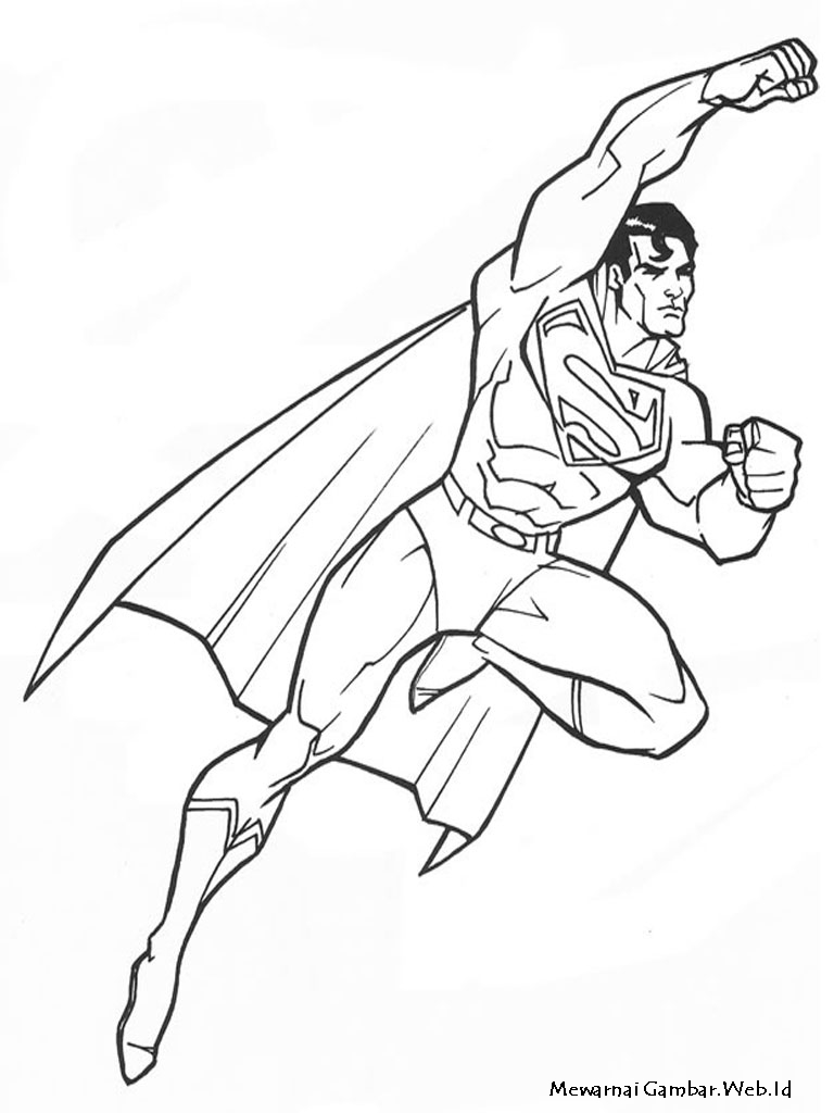 Mewarnai Gambar Superman Mewarnai Gambar