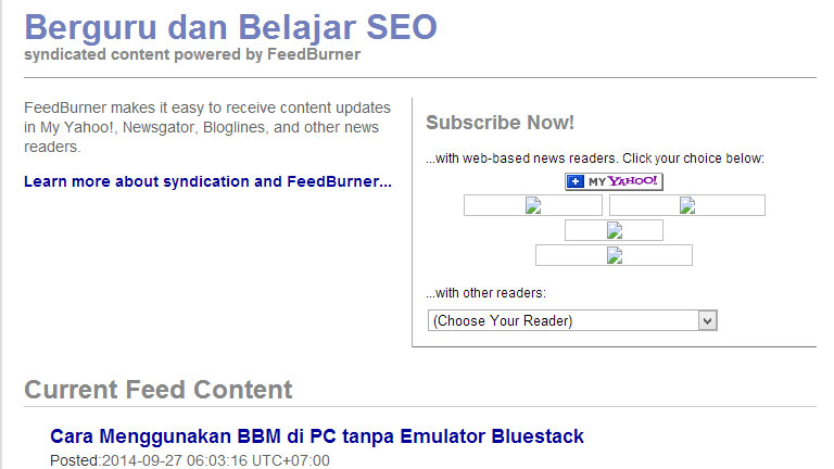 Tips Memasang RSS Pada Blogger Cara Mendaftarkan Blog di RSS