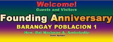 Poblacion 1 Anniversary for the Guest Speaker