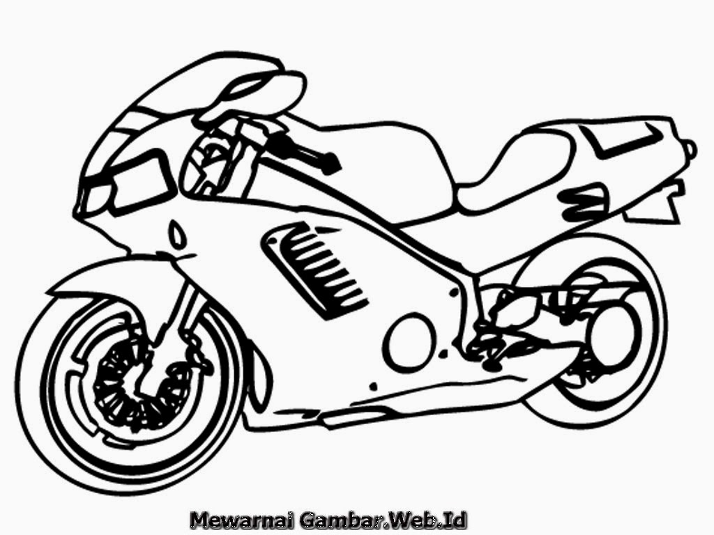 Gambar Motor Sport Honda CBR 250 Untuk Diwarnai