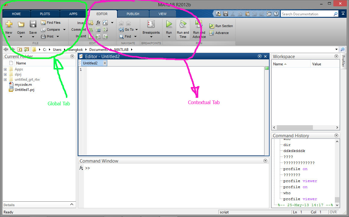 Matlab for Thai people ตอนที่ 3 Matlab Desktop