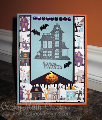 Halloween Houses card by Crafty Math Chick | Spooky Street by Newton's Nook Designs