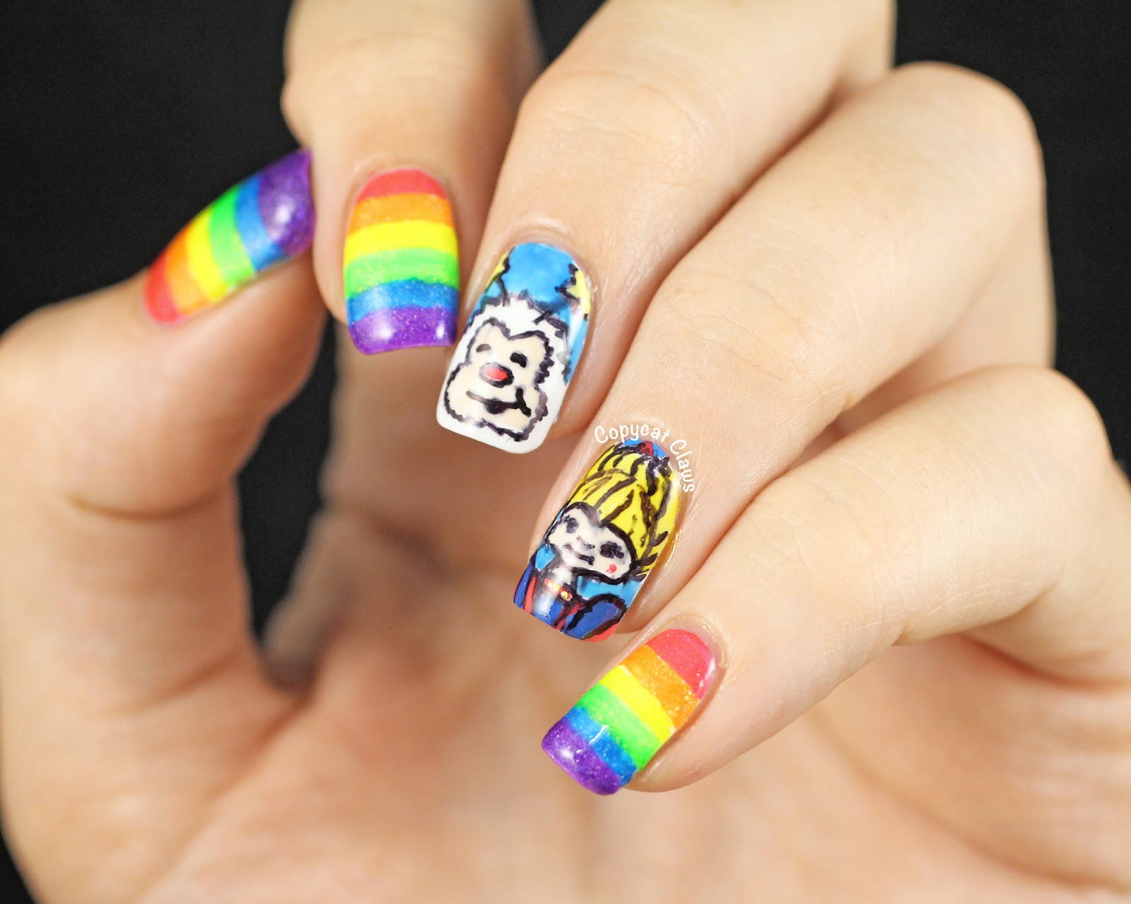 Rainbow Brite Nail Art Designs - wide 2